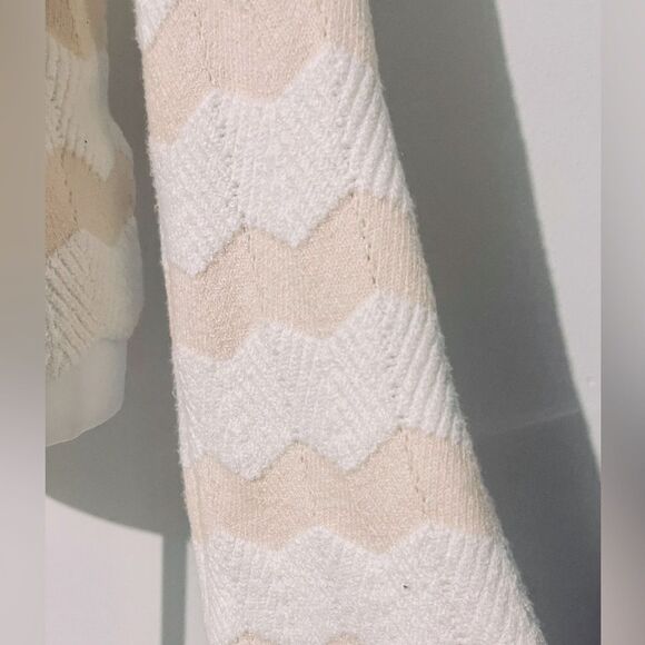 lauren conrad sweater Chevron Pastel crochet Scallop Hem Women’s S - Picture 2 of 8